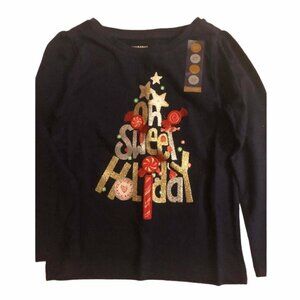 Gymboree Girls Christmas Top Oh Sweet Holiday Glitter 5T #3601